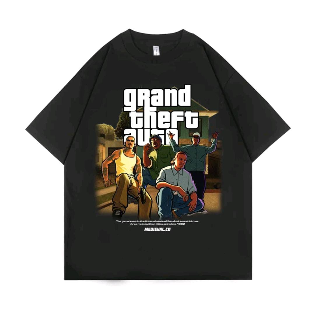 KAOS GTA SAN ANDREAS VINTAGE HITAM